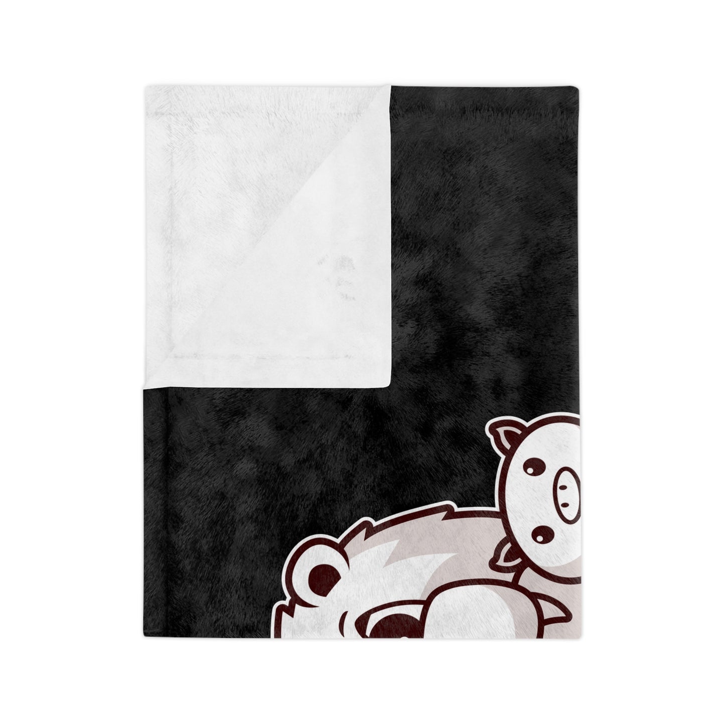 Saja & Joke Ball - B/W/S - Velveteen Microfiber Blanket