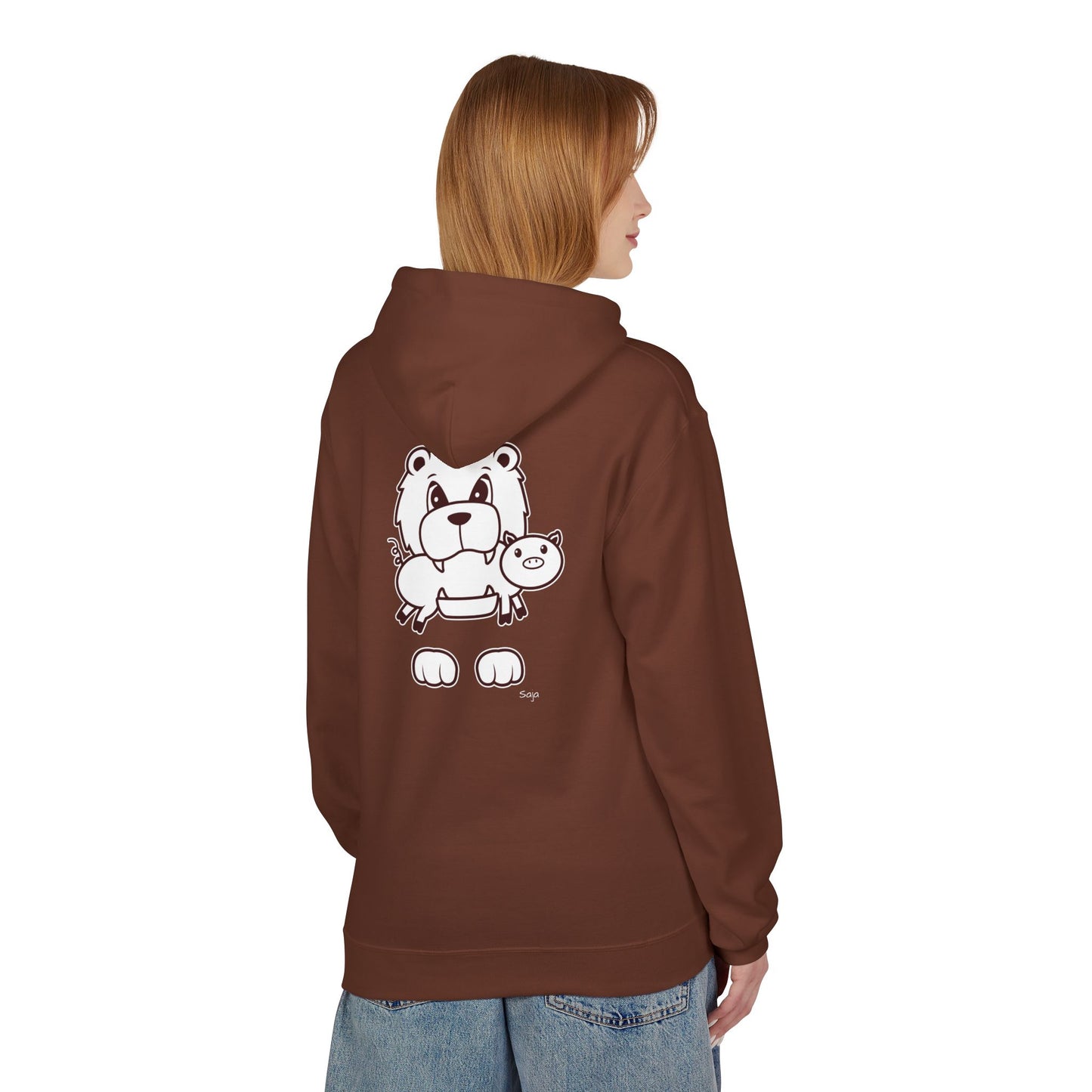 Saja & Joke Ball - B/W - Unisex Midweight Softstyle Fleece Hoodie