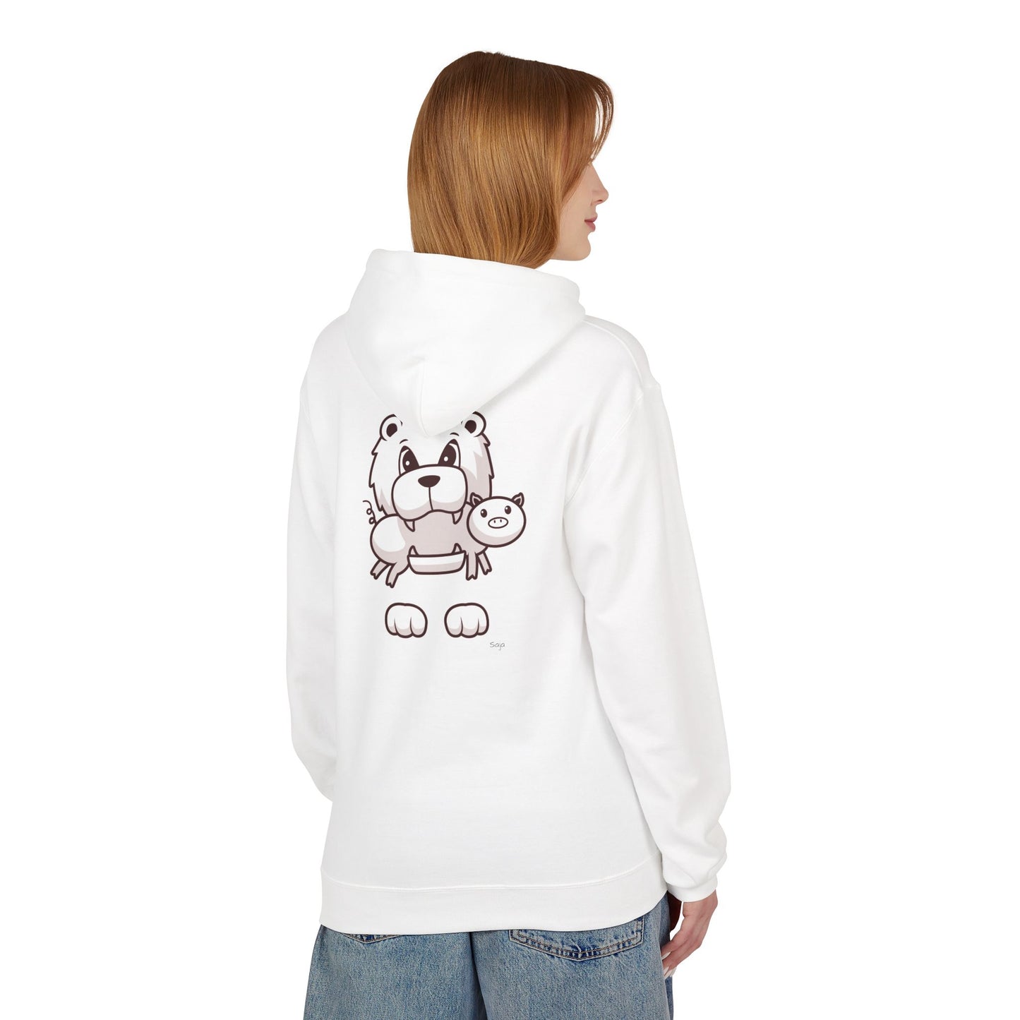 Saja & Joke Ball - B/W/S - Unisex Midweight Softstyle Fleece Hoodie