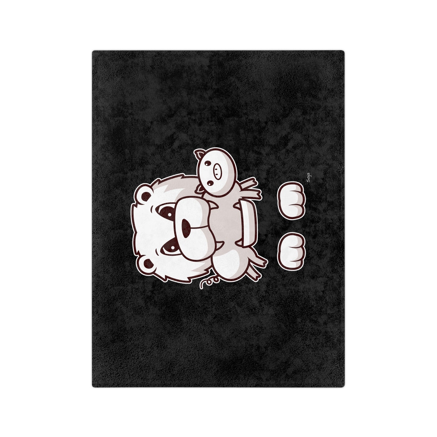 Saja & Joke Ball - B/W/S - Velveteen Microfiber Blanket