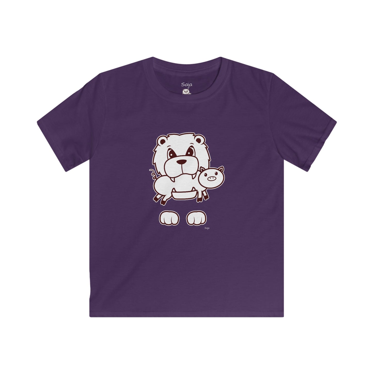 Saja & Joke Ball - B/W - Kids Softstyle Tee