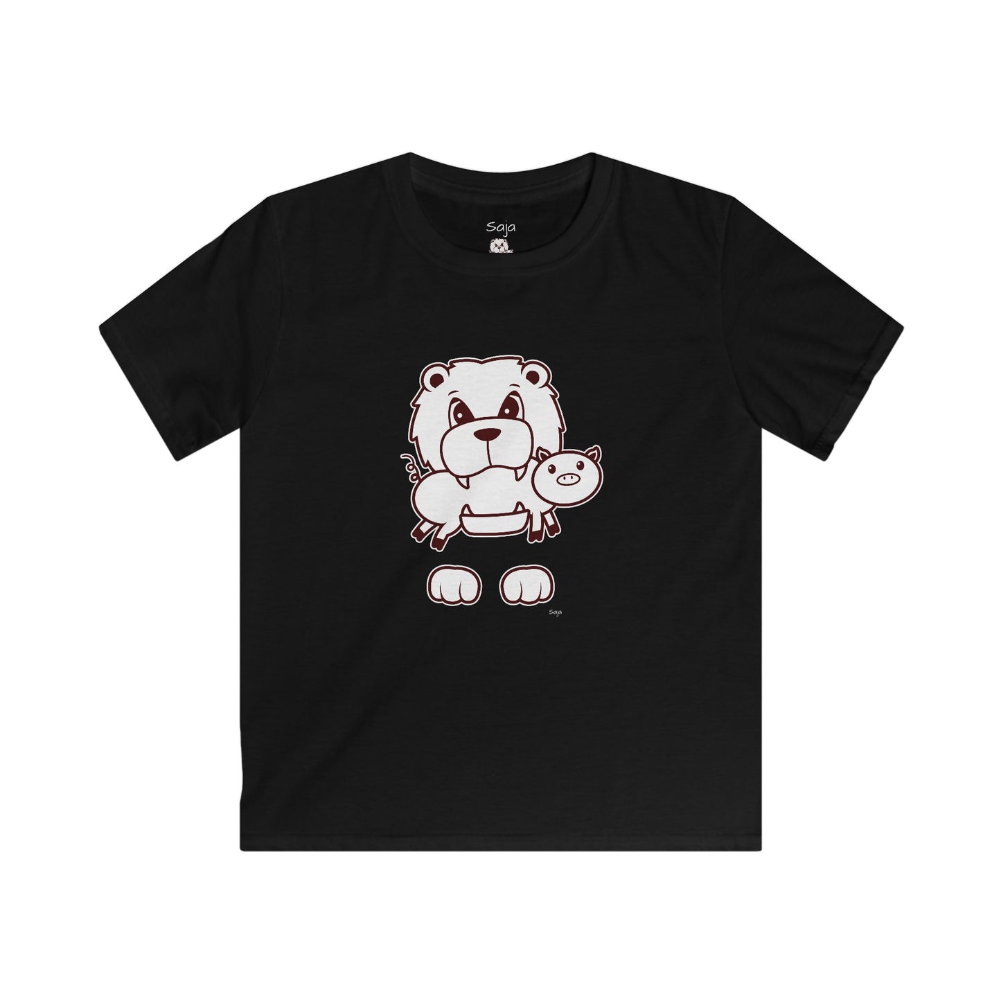 Saja & Joke Ball - B/W - Kids Softstyle Tee