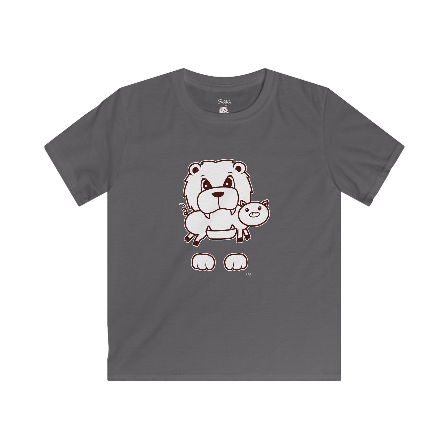 Saja & Joke Ball - B/W - Kids Softstyle Tee