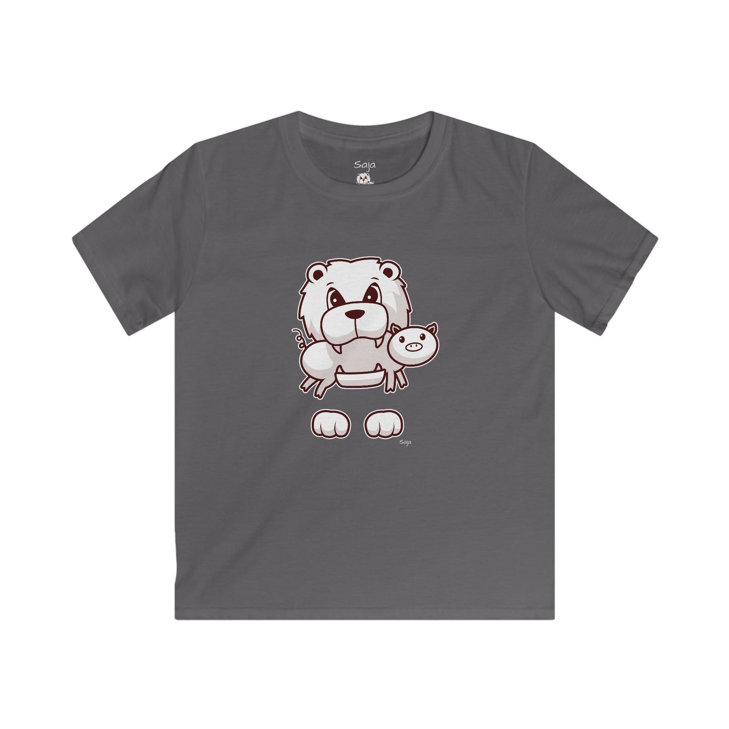 Saja & Joke Ball - B/W/S - Kids Softstyle Tee