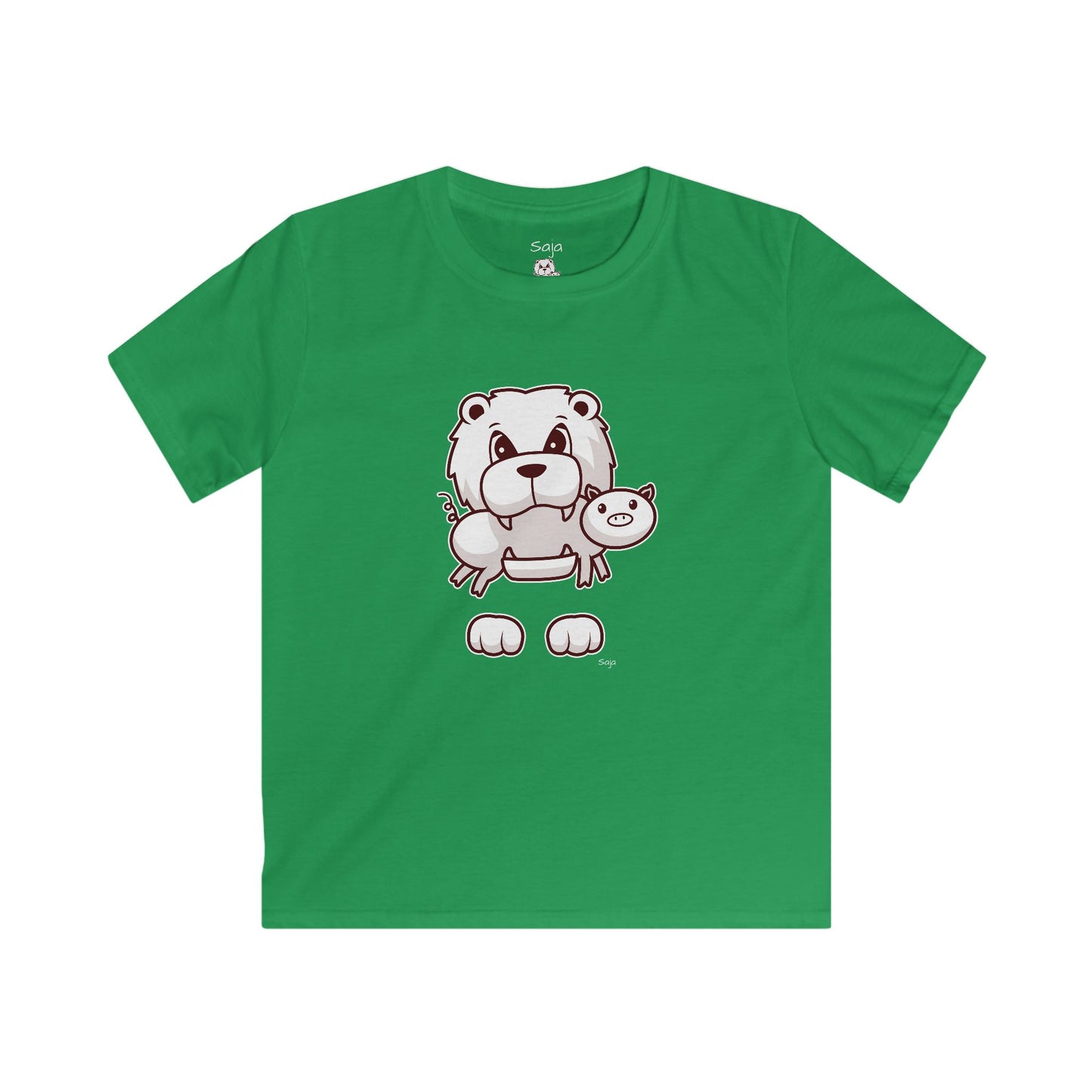 Saja & Joke Ball - B/W/S - Kids Softstyle Tee
