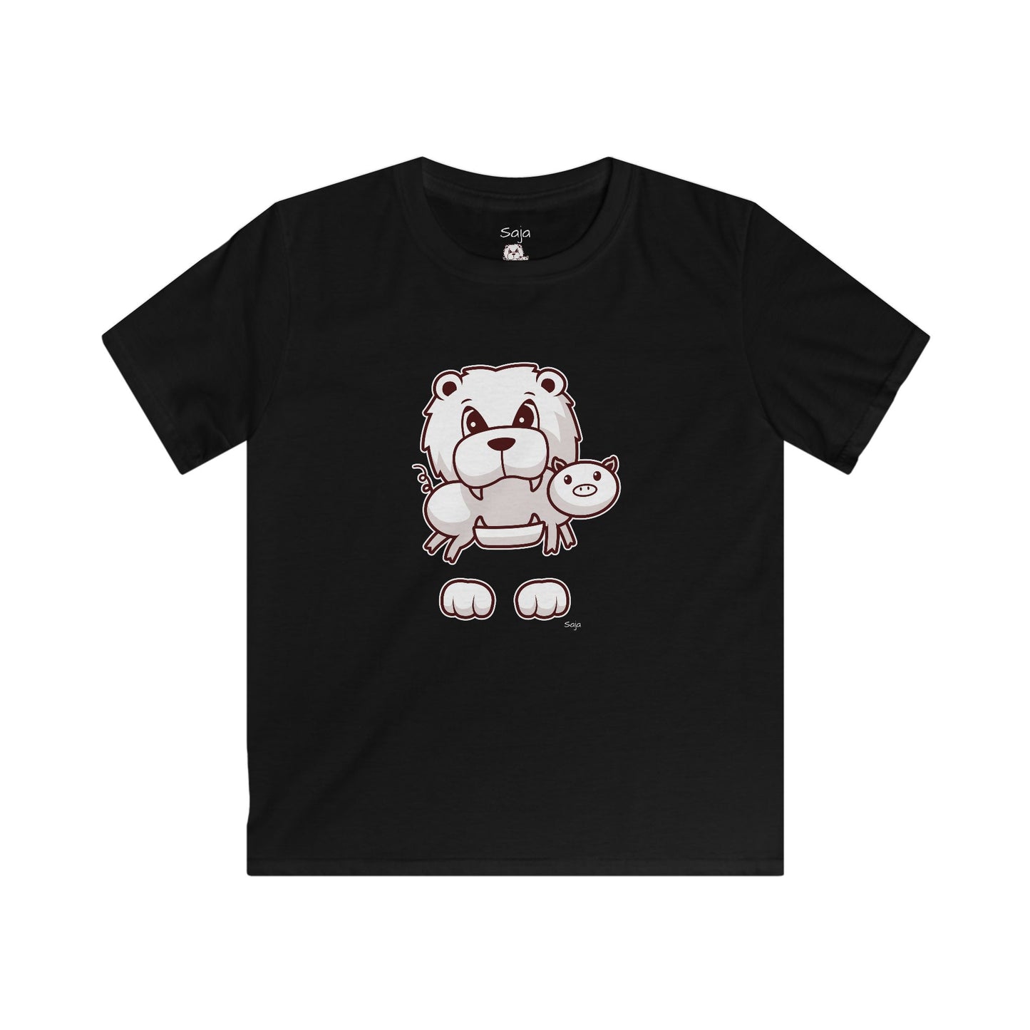 Saja & Joke Ball - B/W/S - Kids Softstyle Tee