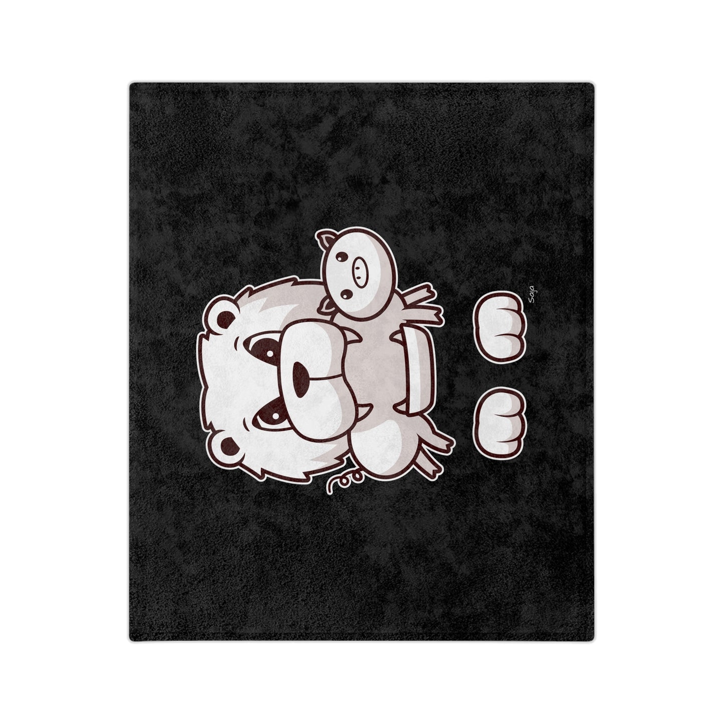 Saja & Joke Ball - B/W/S - Velveteen Microfiber Blanket
