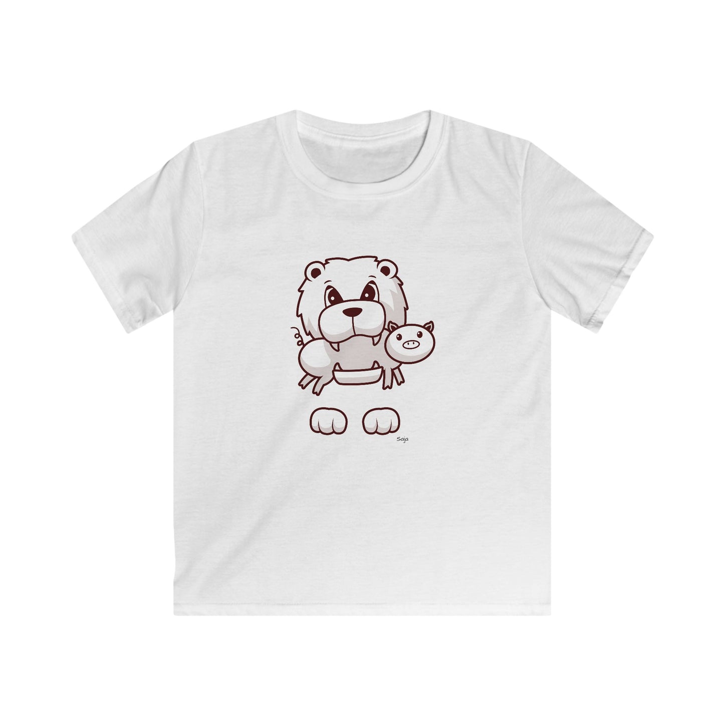 Saja & Joke Ball - B/W/S - Kids Softstyle Tee