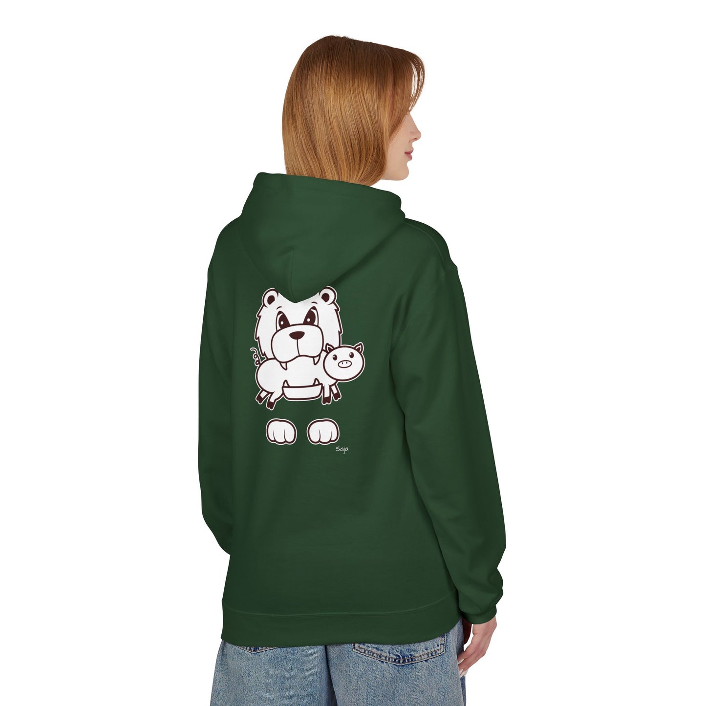 Saja & Joke Ball - B/W - Unisex Midweight Softstyle Fleece Hoodie