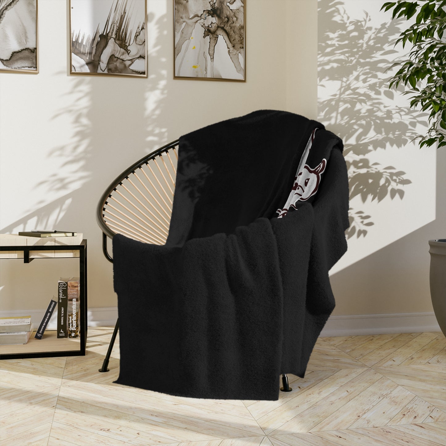 Saja & Joke Ball - B/W - Velveteen Microfiber Blanket
