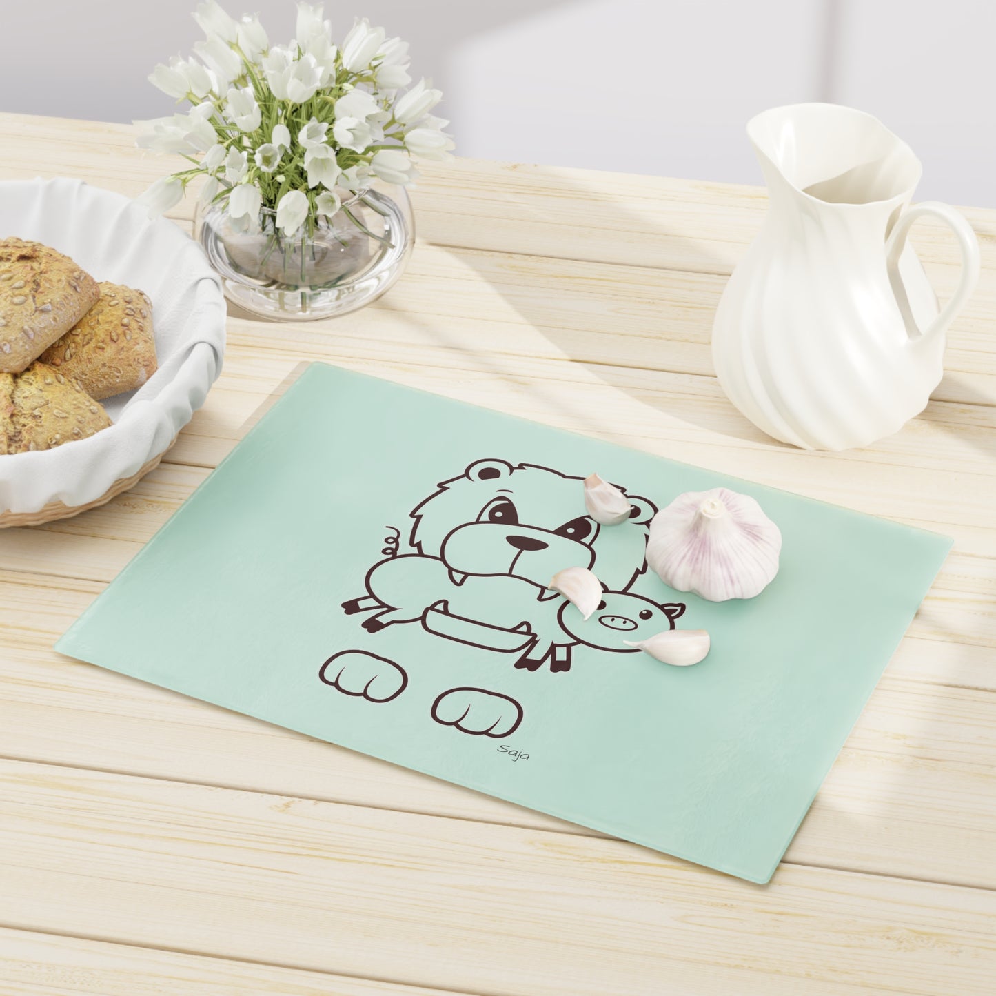 Saja & Joke Ball - B/W - Cutting Board