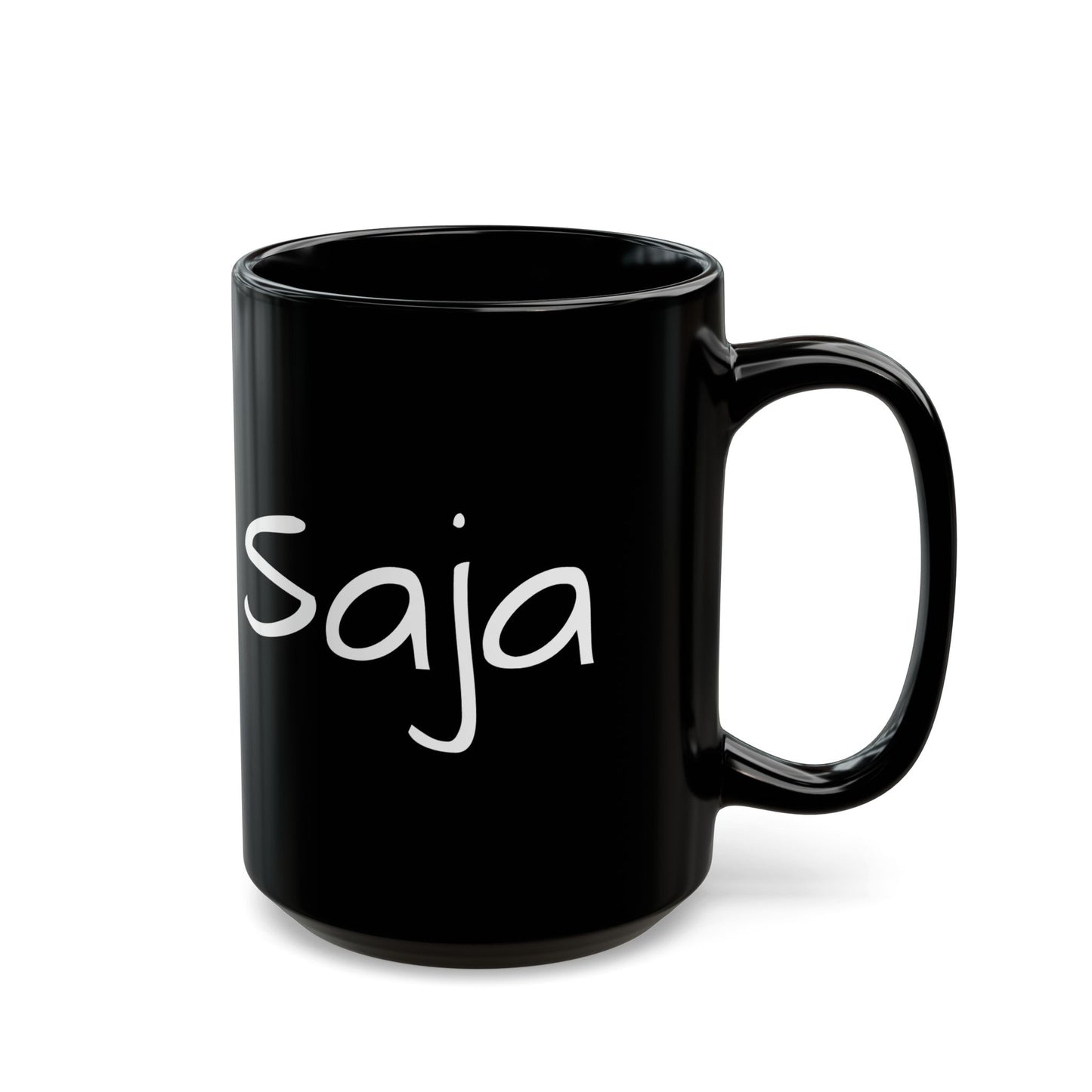 Saja & Joke Ball - B/W - Black Mug (15oz)