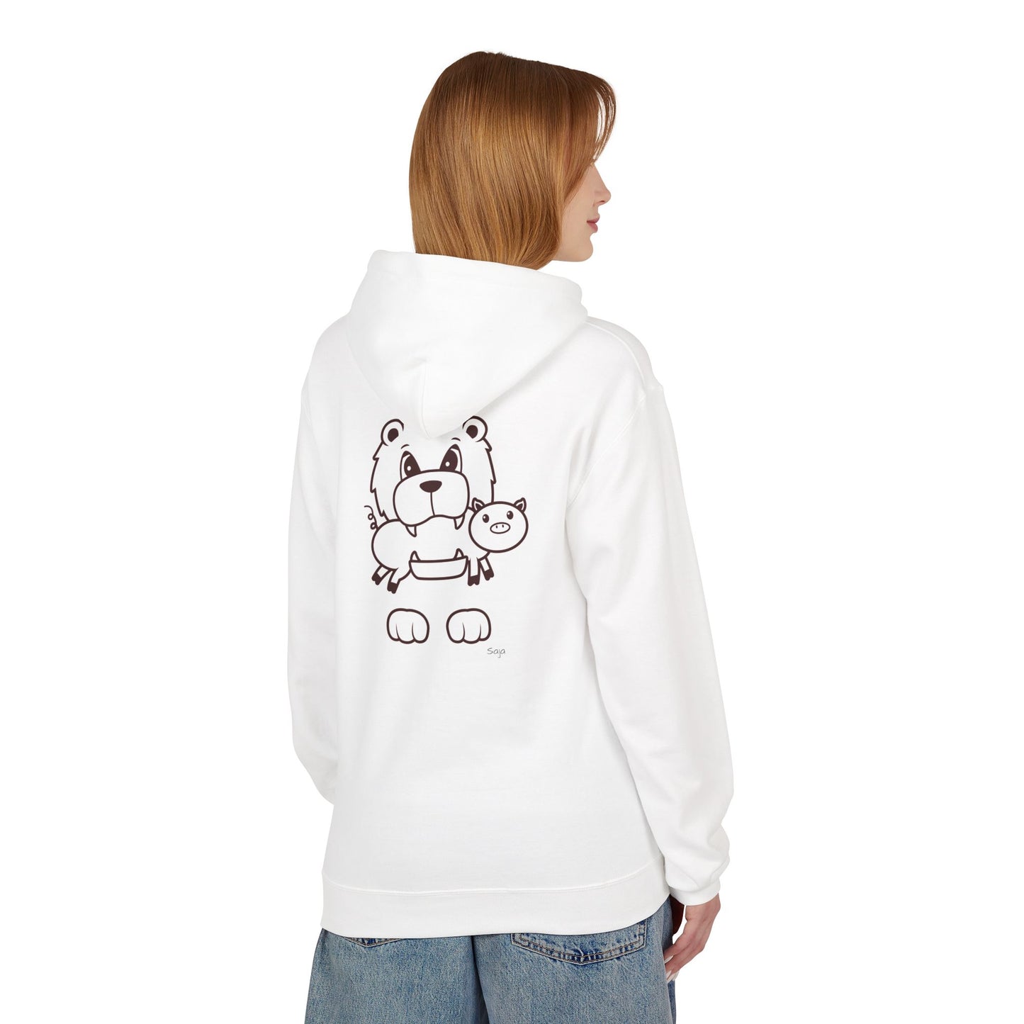 Saja & Joke Ball - B/W - Unisex Midweight Softstyle Fleece Hoodie