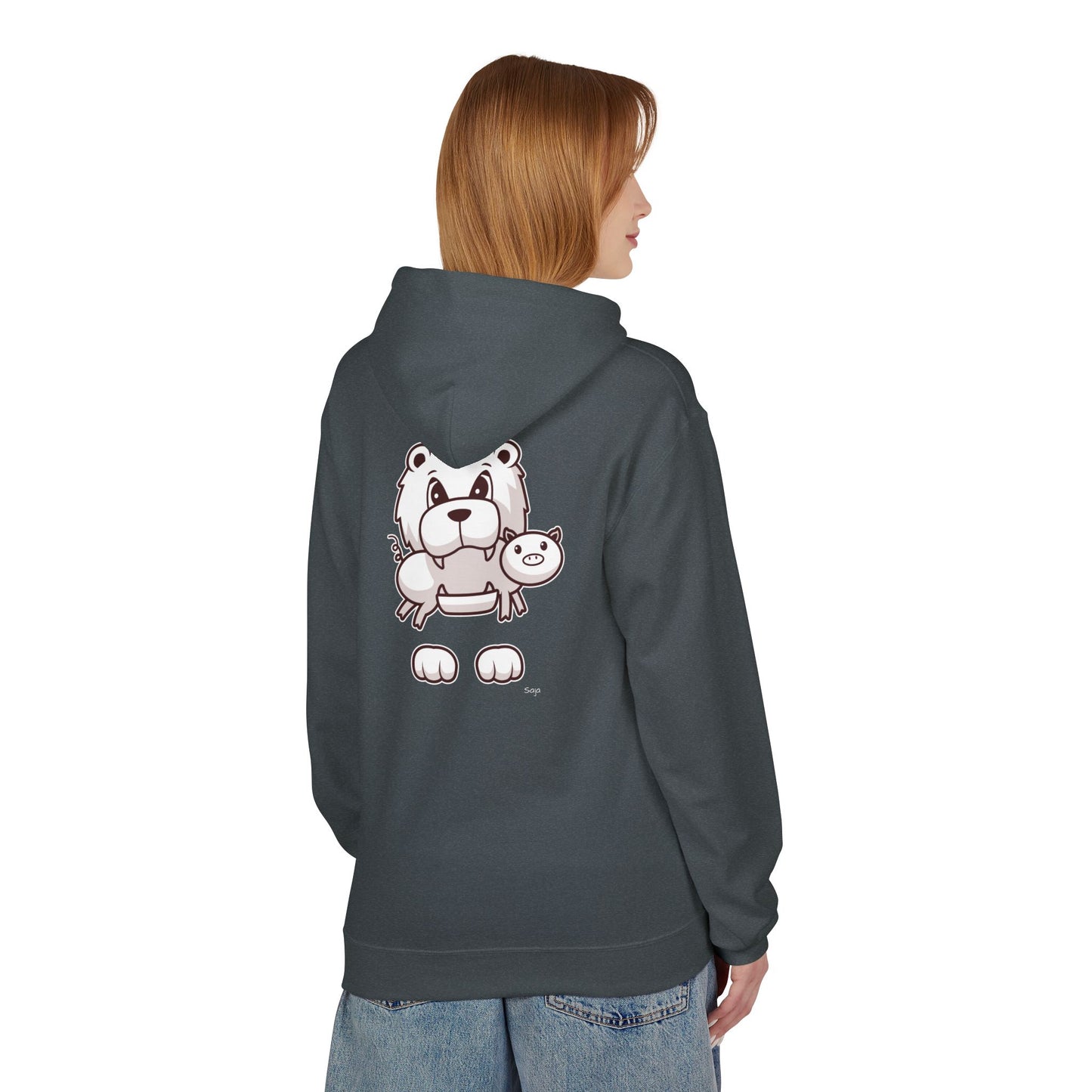 Saja & Joke Ball - B/W/S - Unisex Midweight Softstyle Fleece Hoodie