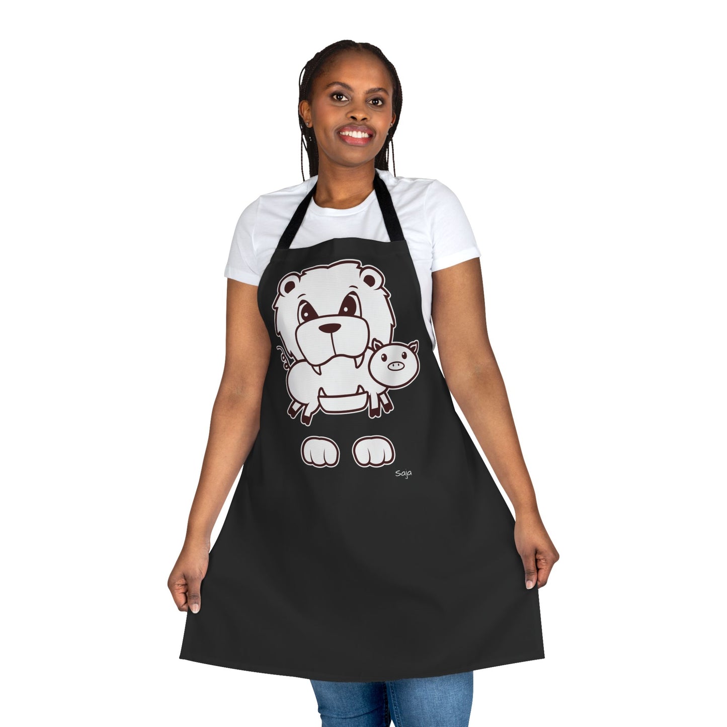 Saja & Joke Ball - B/W - Apron, Black Color Straps