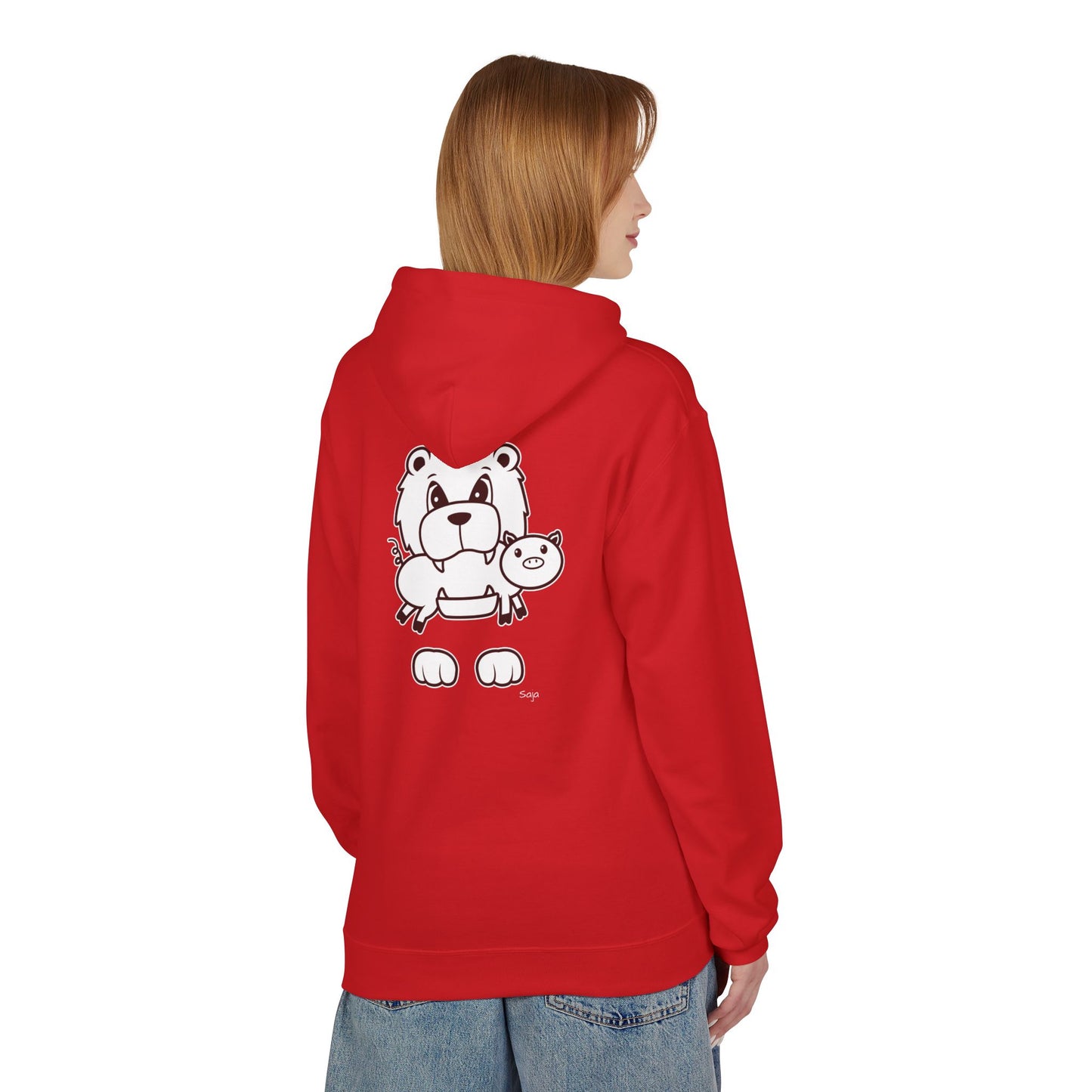 Saja & Joke Ball - B/W - Unisex Midweight Softstyle Fleece Hoodie