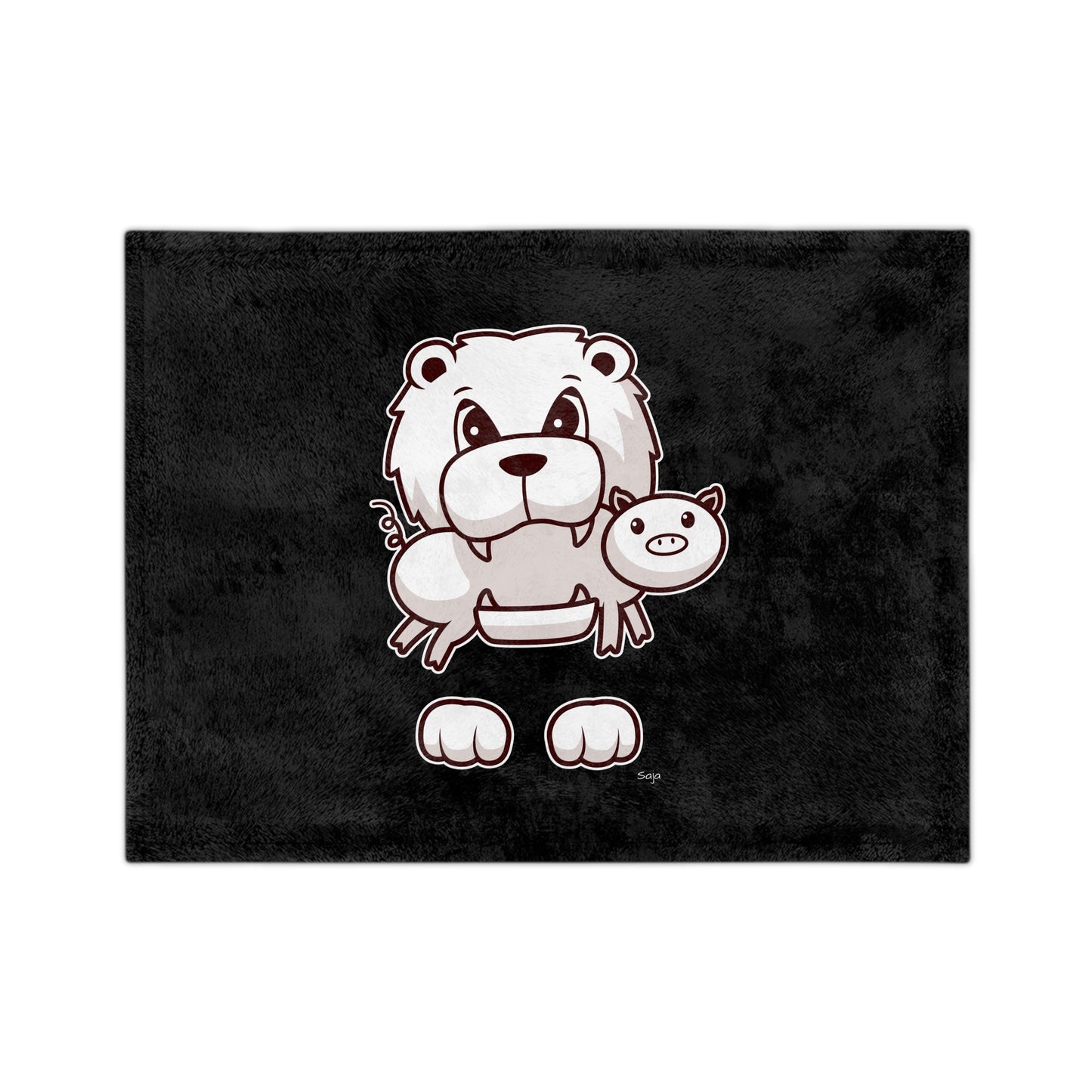 Saja & Joke Ball - B/W/S - Velveteen Microfiber Blanket