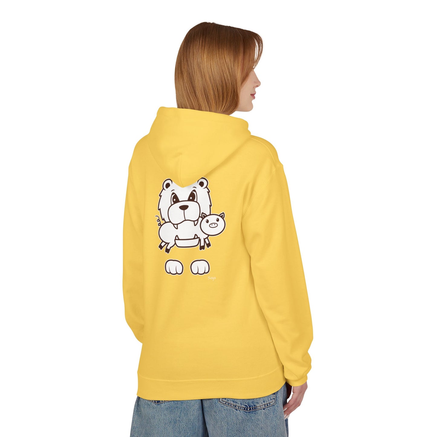 Saja & Joke Ball - B/W - Unisex Midweight Softstyle Fleece Hoodie