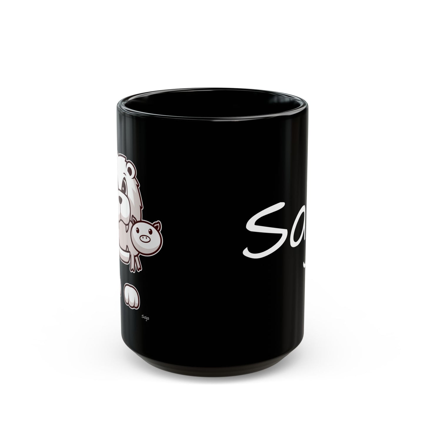 Saja & Joke Ball - B/W/S - Black Mug (15oz)