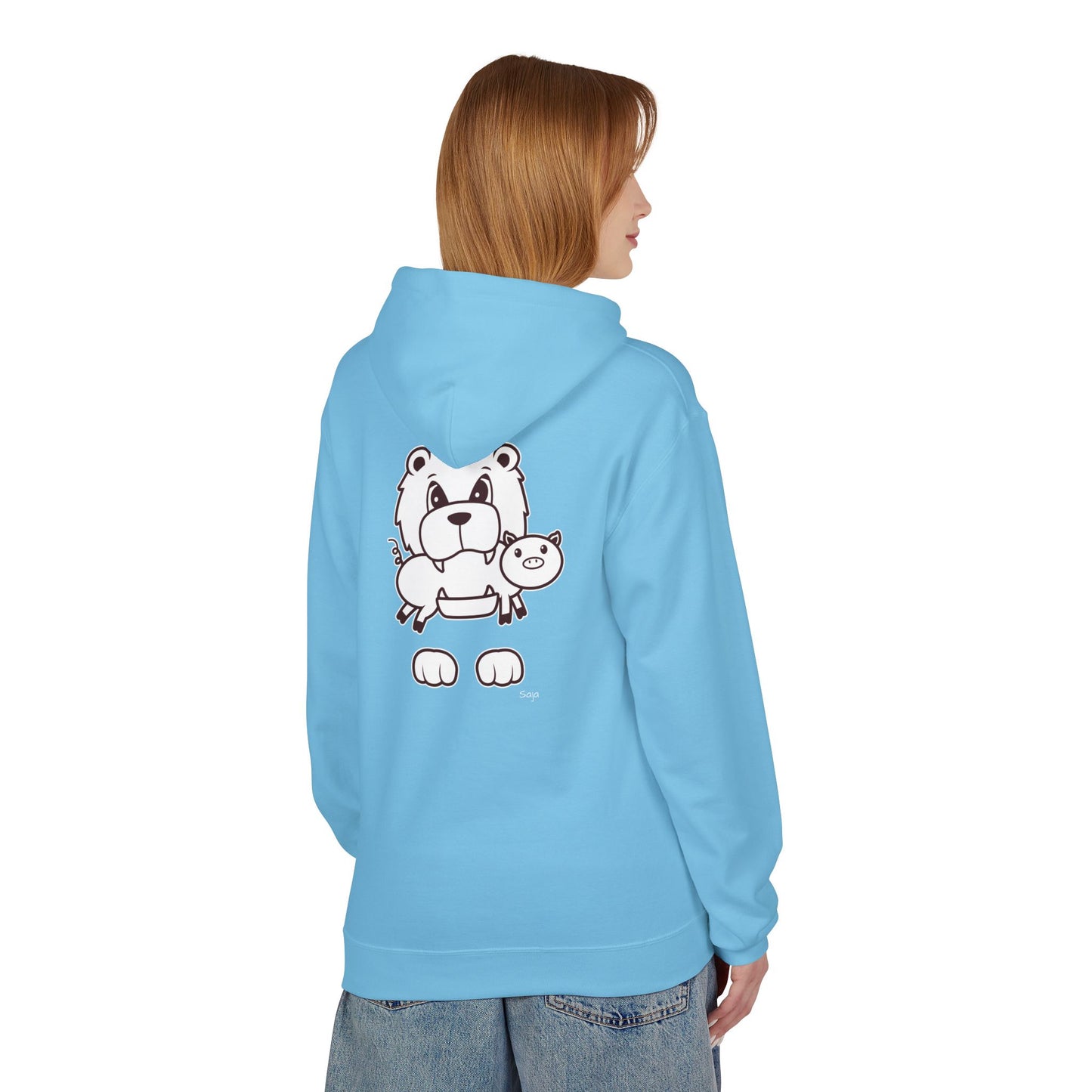 Saja & Joke Ball - B/W - Unisex Midweight Softstyle Fleece Hoodie