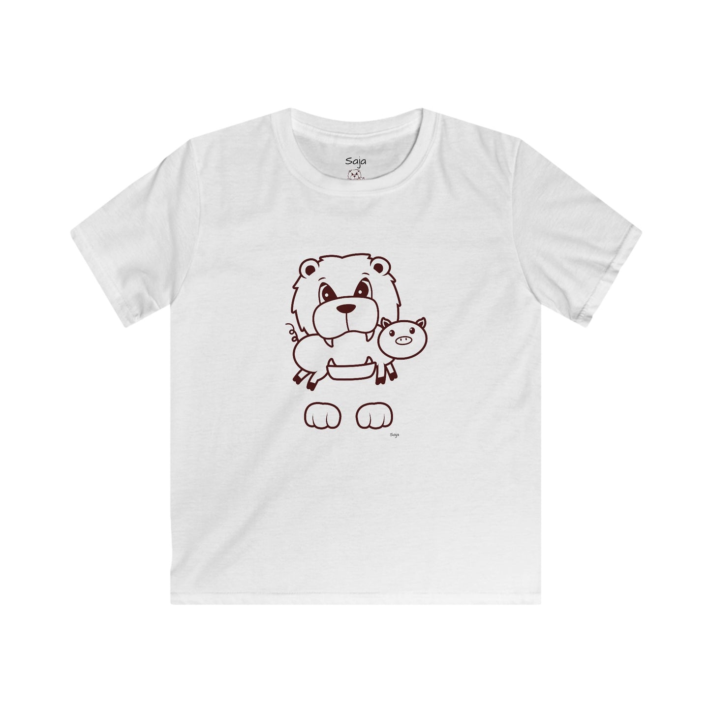 Saja & Joke Ball - B/W - Kids Softstyle Tee