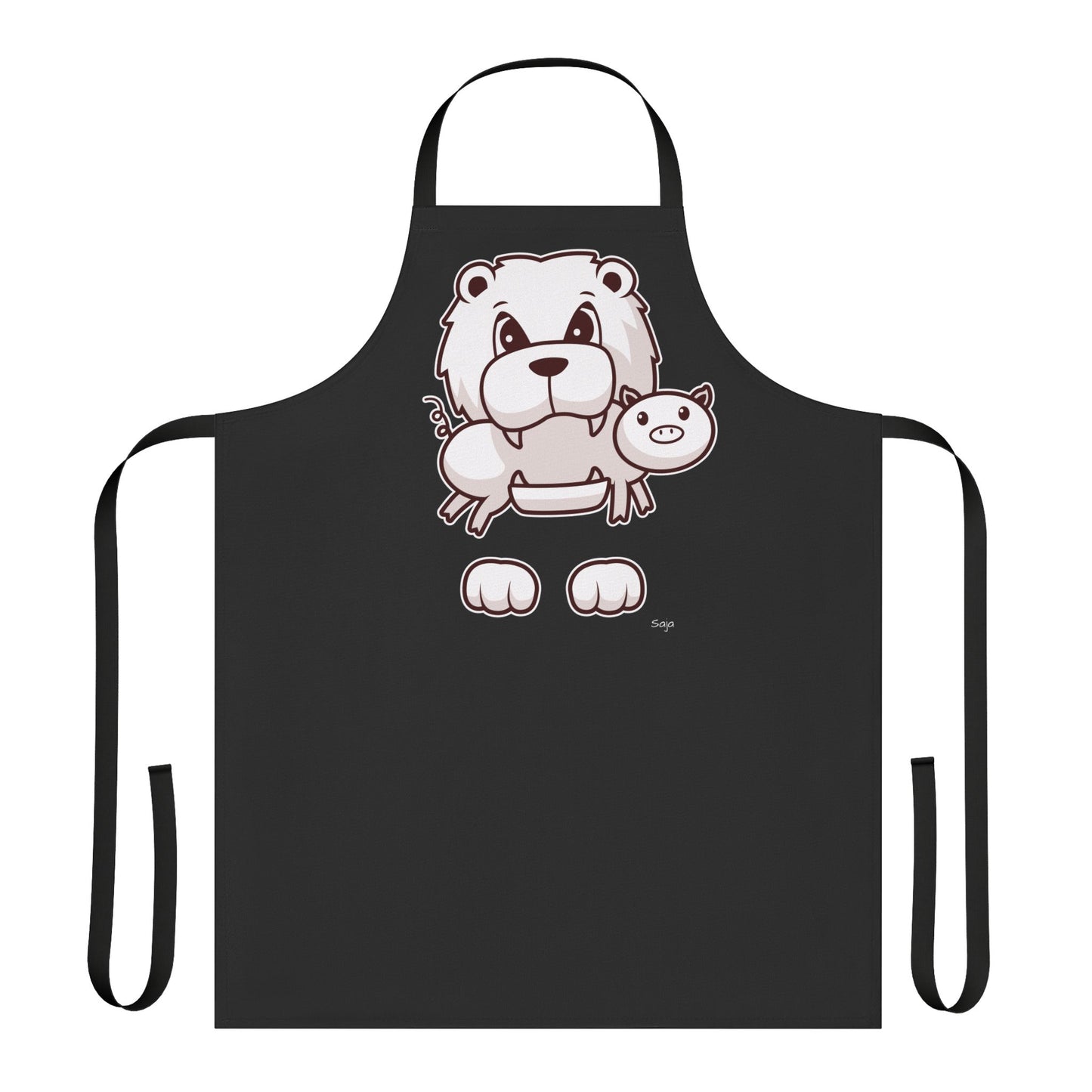 Saja & Joke Ball - B/W/S - Apron, Black Color Straps