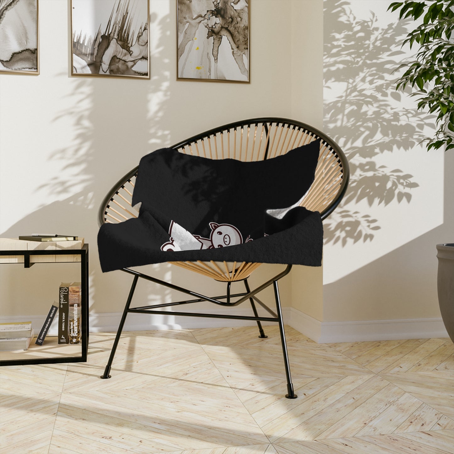 Saja & Joke Ball - B/W/S - Velveteen Microfiber Blanket