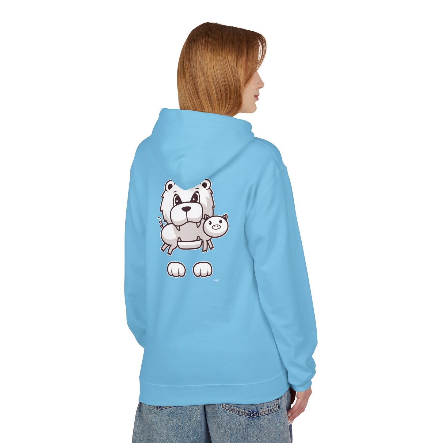 Saja & Joke Ball - B/W/S - Unisex Midweight Softstyle Fleece Hoodie