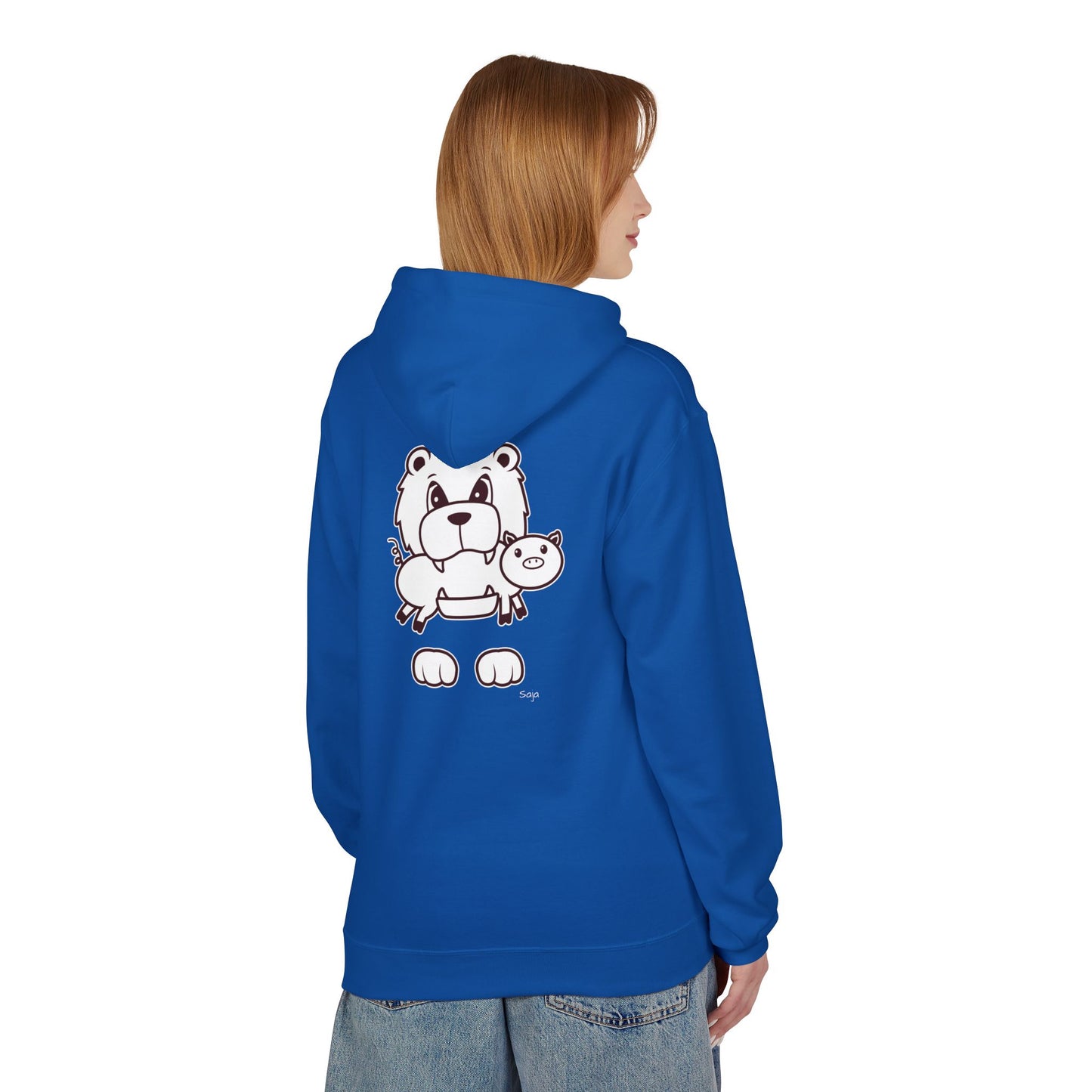 Saja & Joke Ball - B/W - Unisex Midweight Softstyle Fleece Hoodie