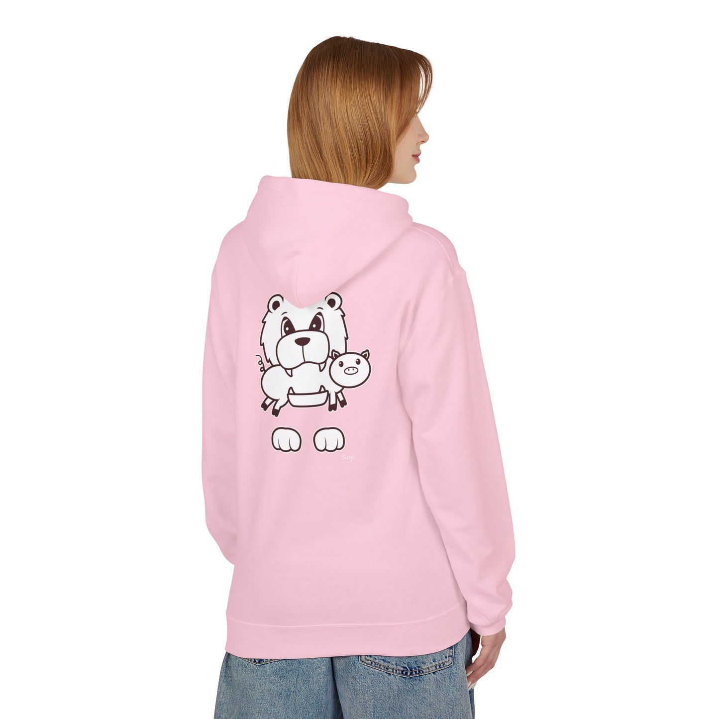 Saja & Joke Ball - B/W - Unisex Midweight Softstyle Fleece Hoodie