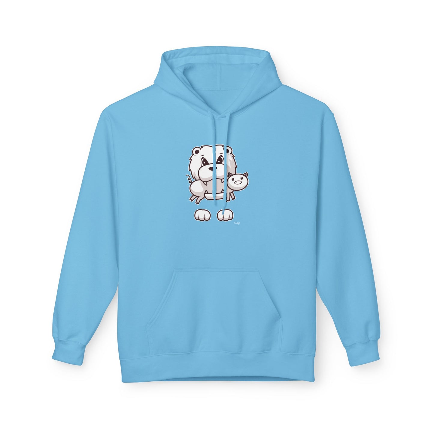 Saja & Joke Ball - B/W/S - Unisex Midweight Softstyle Fleece Hoodie [Front]
