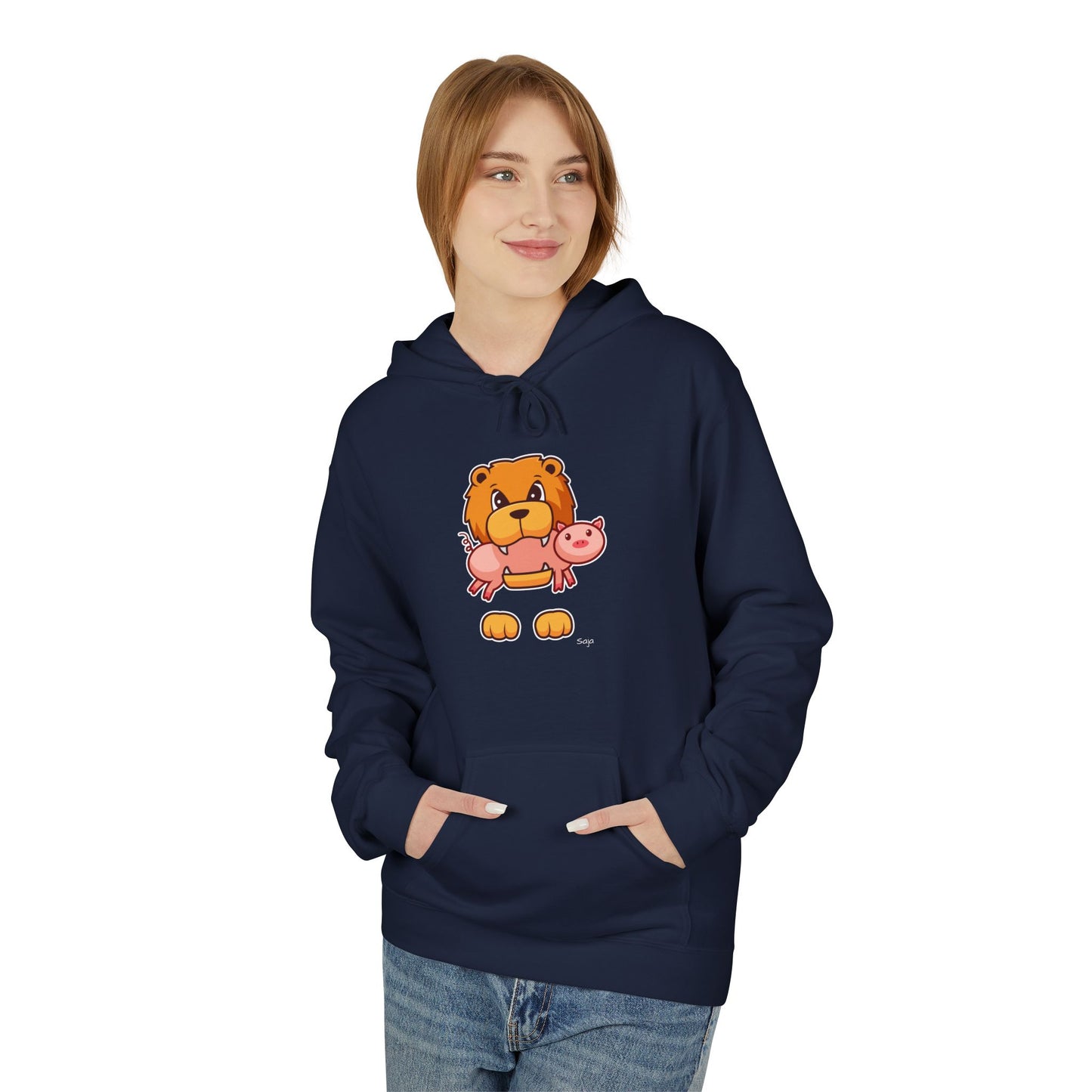 Saja & Joke Ball - Signature Color - Unisex Midweight Softstyle Fleece Hoodie [Front]