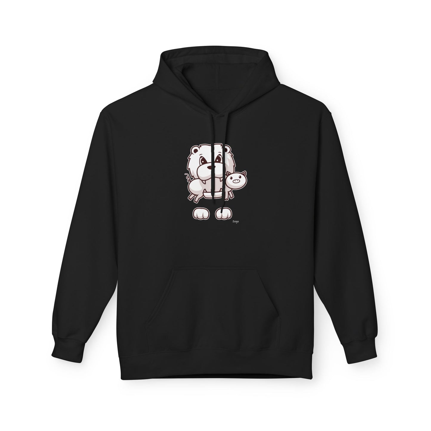 Saja & Joke Ball - B/W/S - Unisex Midweight Softstyle Fleece Hoodie [Front]