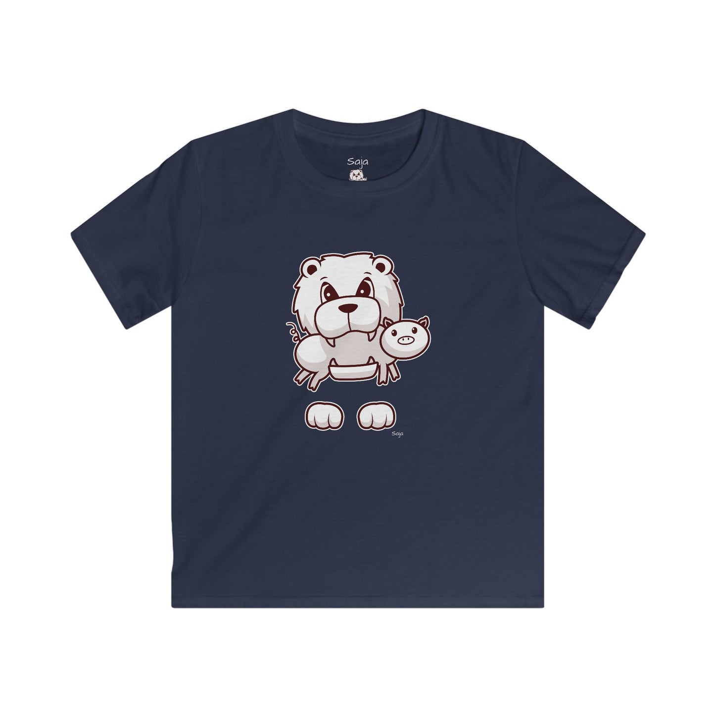 Saja & Joke Ball - B/W/S - Kids Softstyle Tee