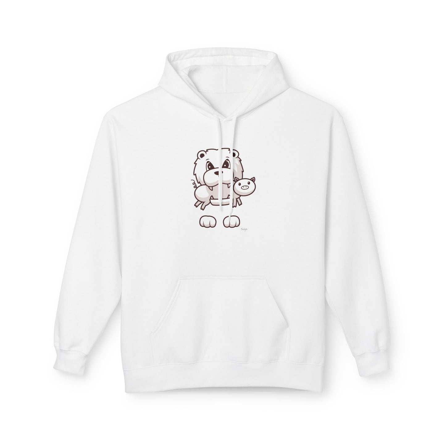 Saja & Joke Ball - B/W/S - Unisex Midweight Softstyle Fleece Hoodie [Front]