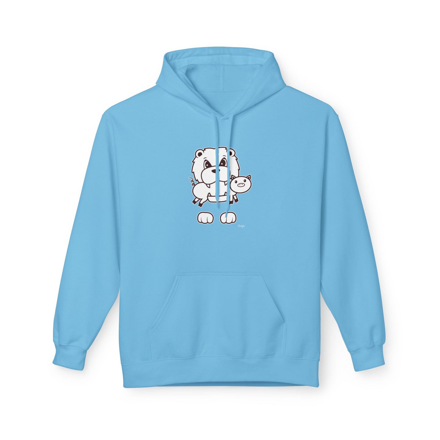 Saja & Joke Ball - B/W - Unisex Midweight Softstyle Fleece Hoodie [Front]