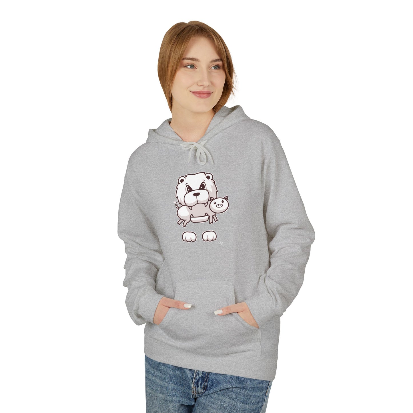 Saja & Joke Ball - B/W/S - Unisex Midweight Softstyle Fleece Hoodie [Front]