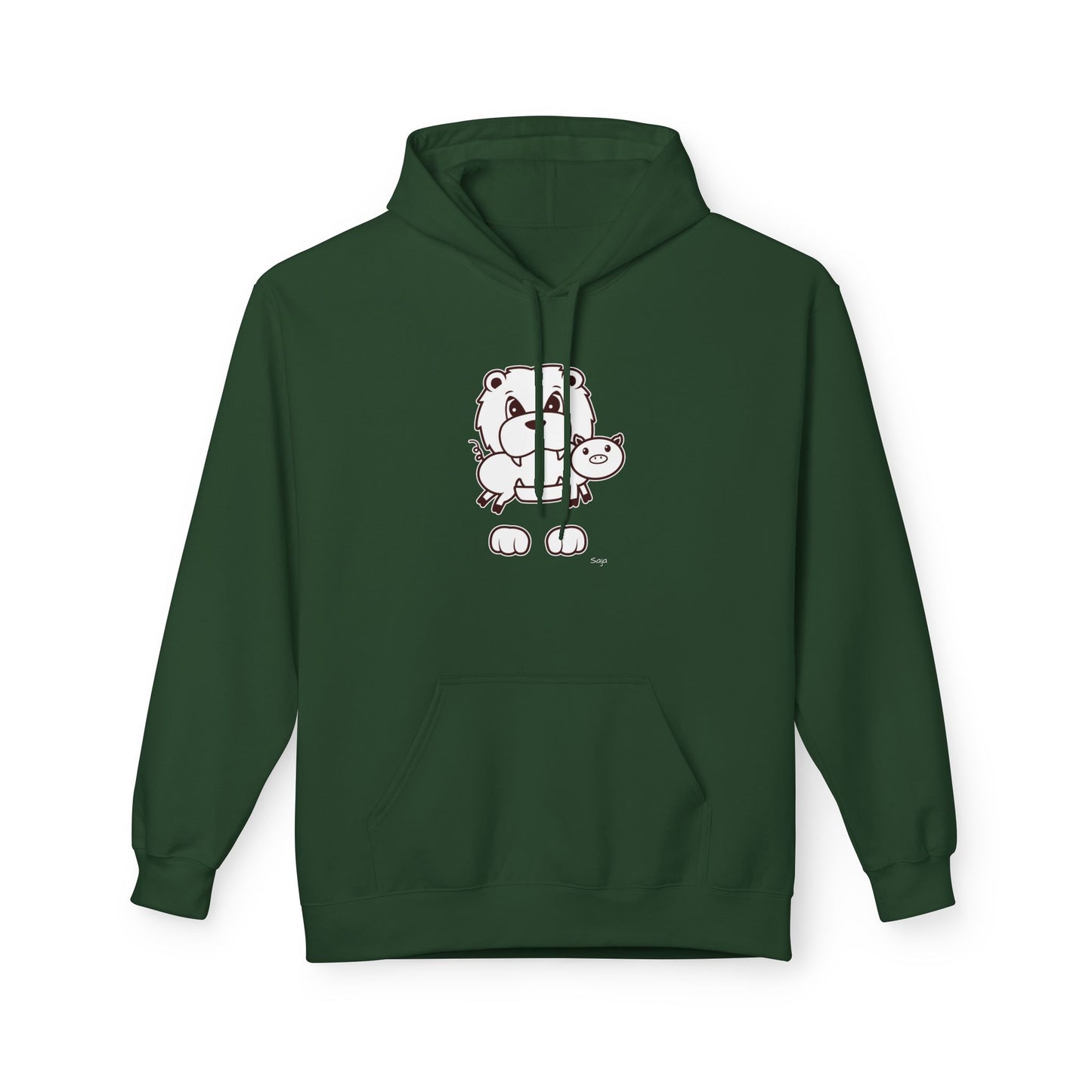 Saja & Joke Ball - B/W - Unisex Midweight Softstyle Fleece Hoodie [Front]