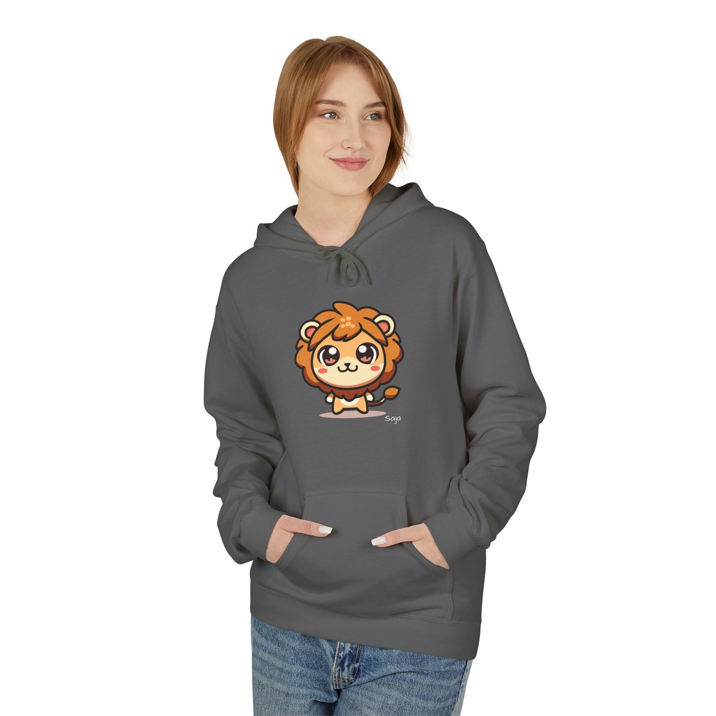Saja - Chibi Form - Unisex Midweight Softstyle Fleece Hoodie [Front]