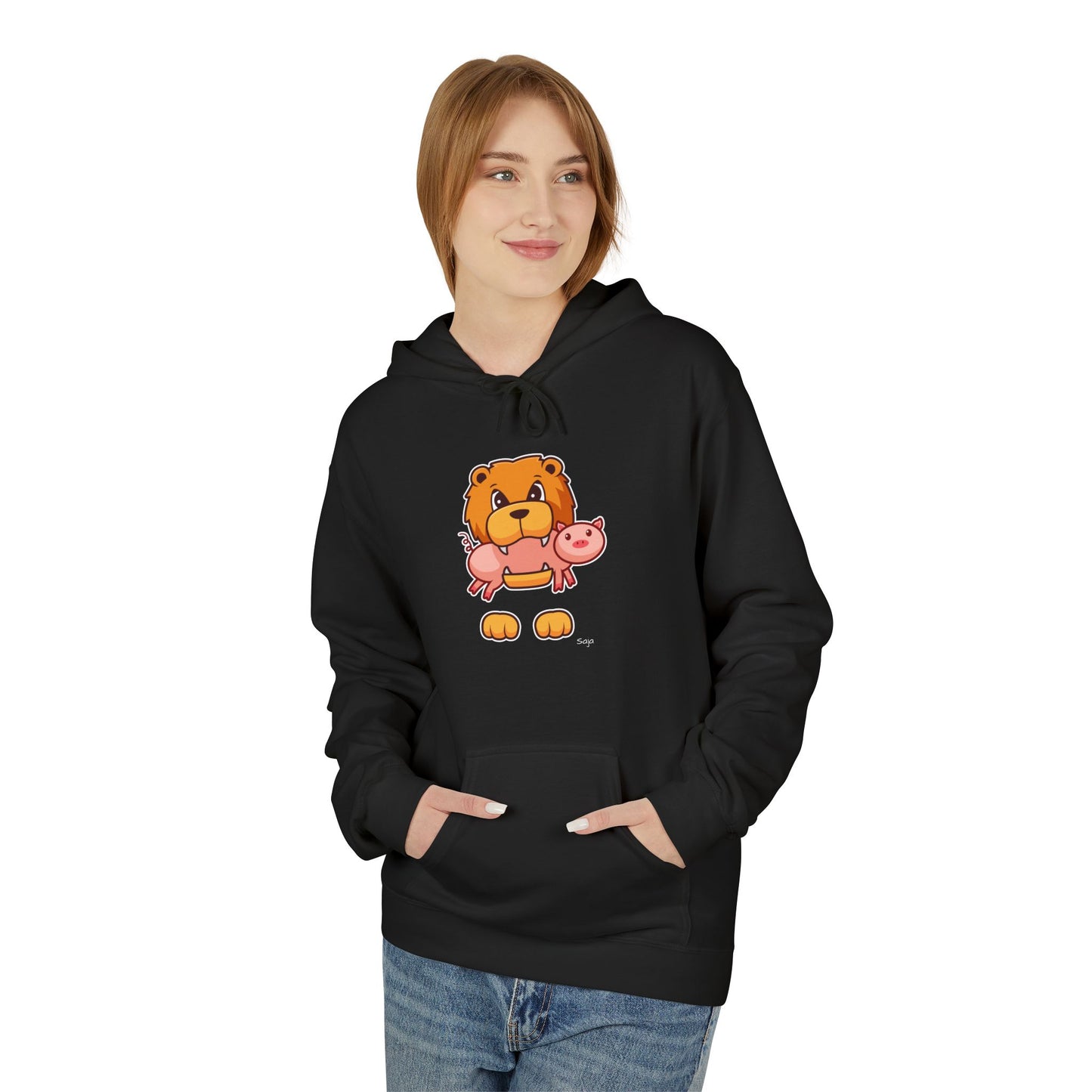 Saja & Joke Ball - Signature Color - Unisex Midweight Softstyle Fleece Hoodie [Front]