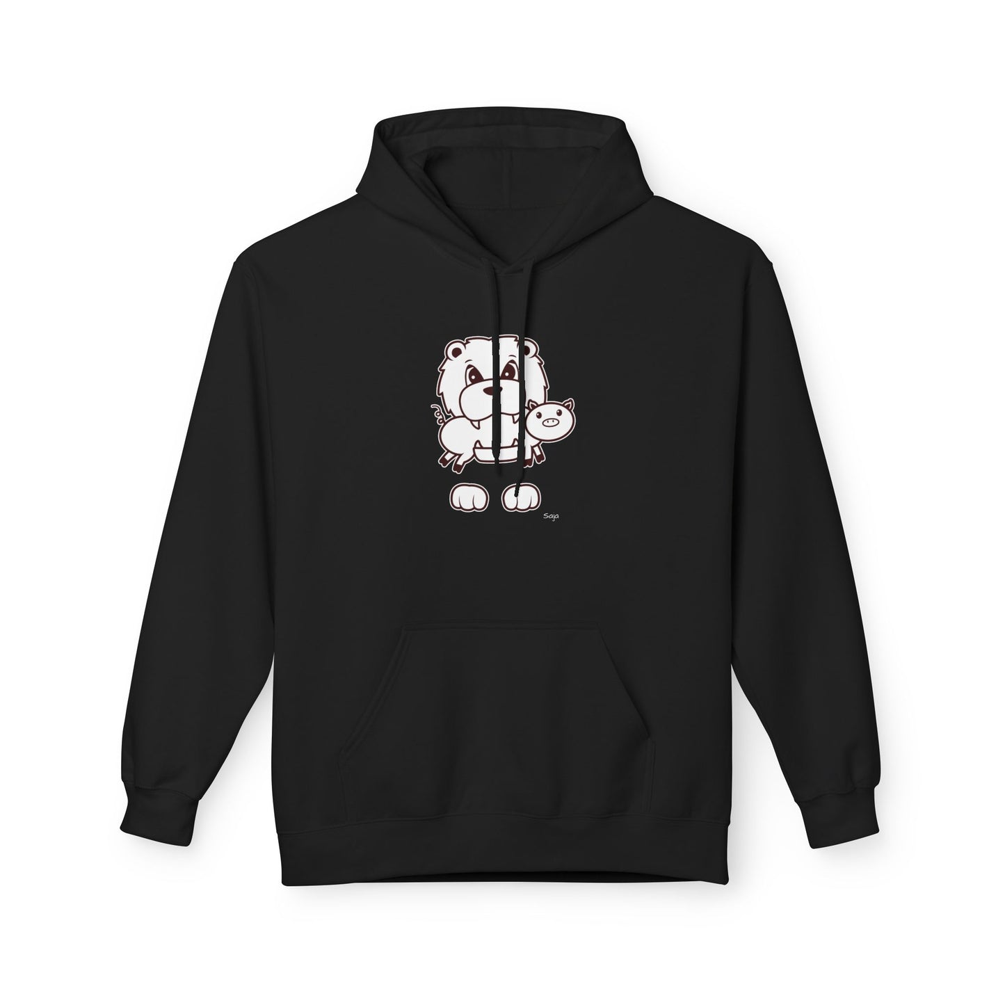 Saja & Joke Ball - B/W - Unisex Midweight Softstyle Fleece Hoodie [Front]