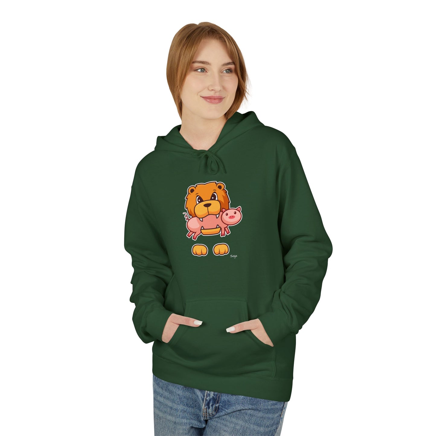 Saja & Joke Ball - Signature Color - Unisex Midweight Softstyle Fleece Hoodie [Front]