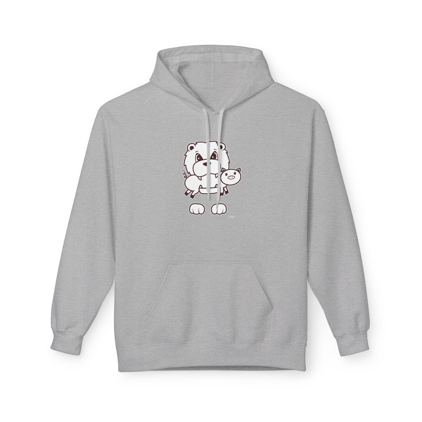 Saja & Joke Ball - B/W - Unisex Midweight Softstyle Fleece Hoodie [Front]