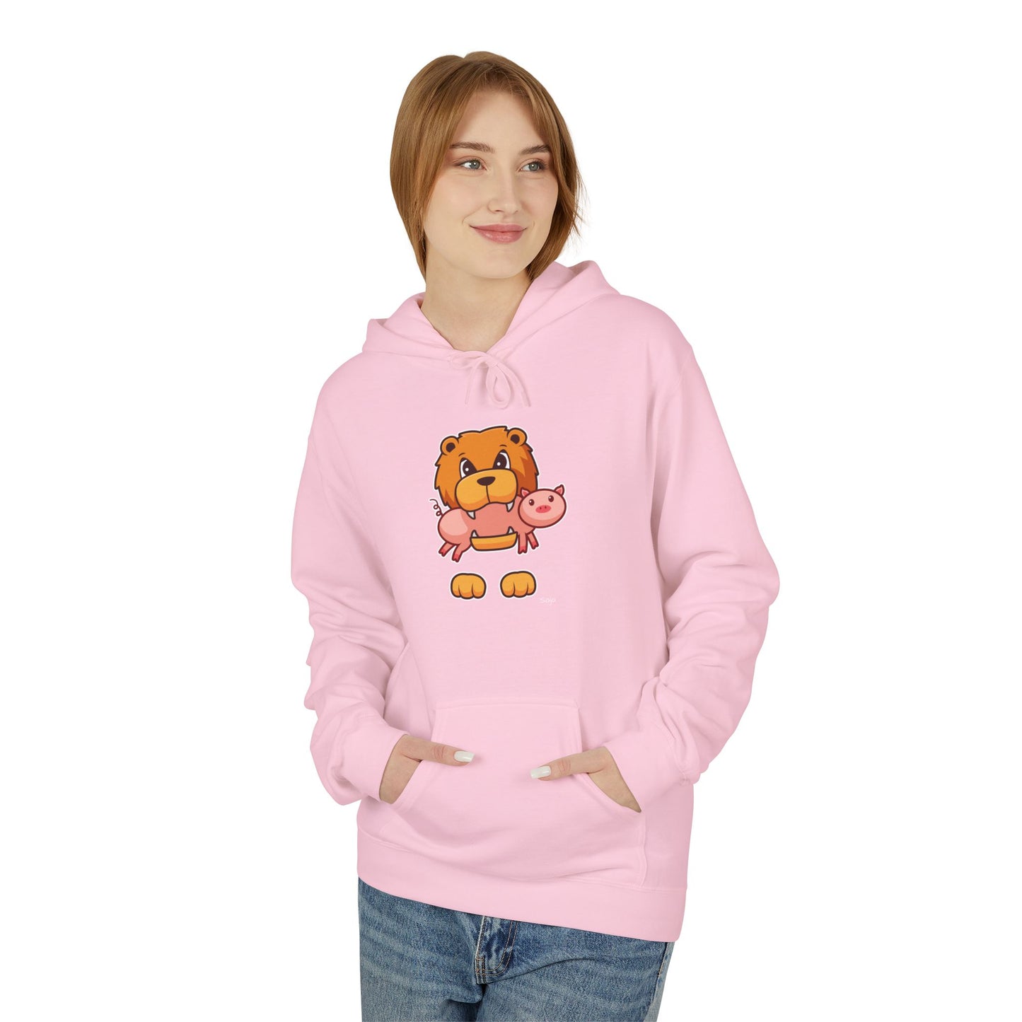 Saja & Joke Ball - Signature Color - Unisex Midweight Softstyle Fleece Hoodie [Front]