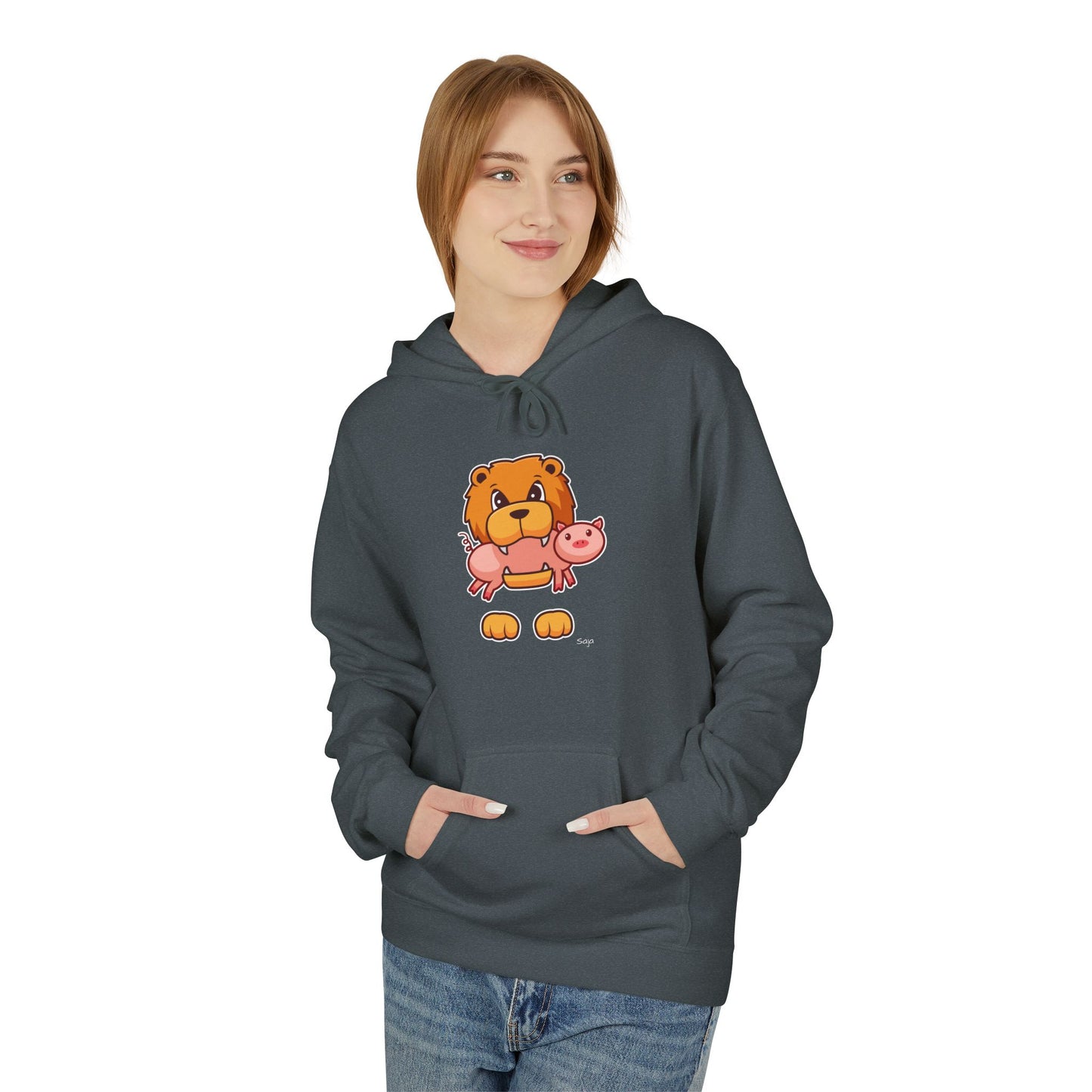 Saja & Joke Ball - Signature Color - Unisex Midweight Softstyle Fleece Hoodie [Front]
