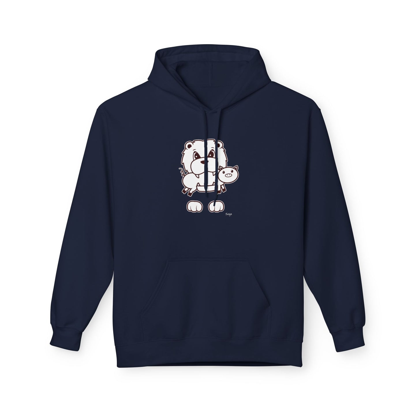 Saja & Joke Ball - B/W - Unisex Midweight Softstyle Fleece Hoodie [Front]