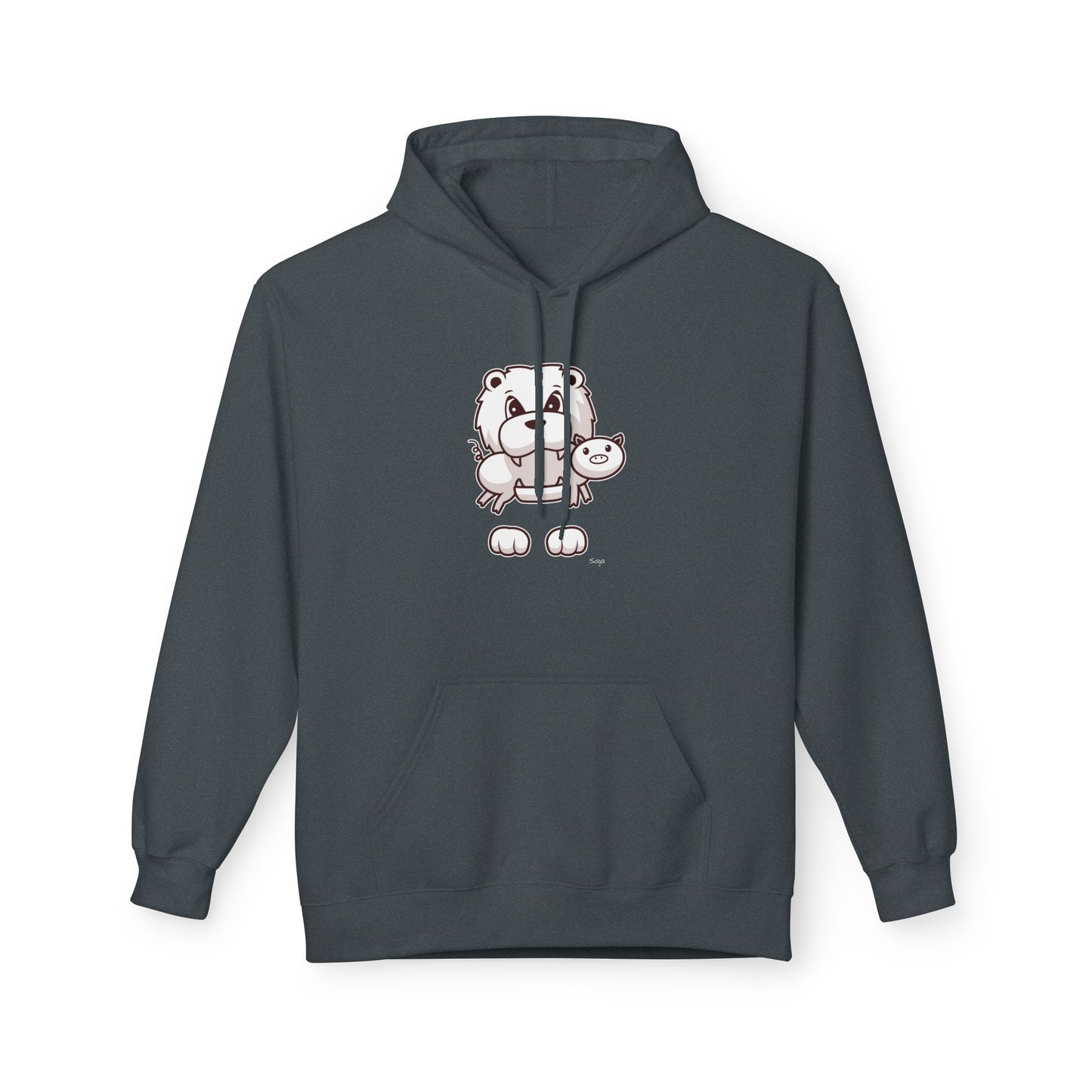 Saja & Joke Ball - B/W/S - Unisex Midweight Softstyle Fleece Hoodie [Front]