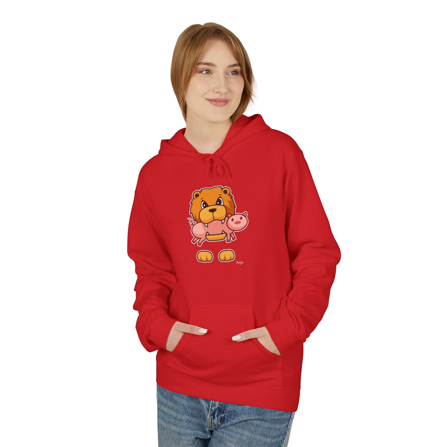 Saja & Joke Ball - Signature Color - Unisex Midweight Softstyle Fleece Hoodie [Front]