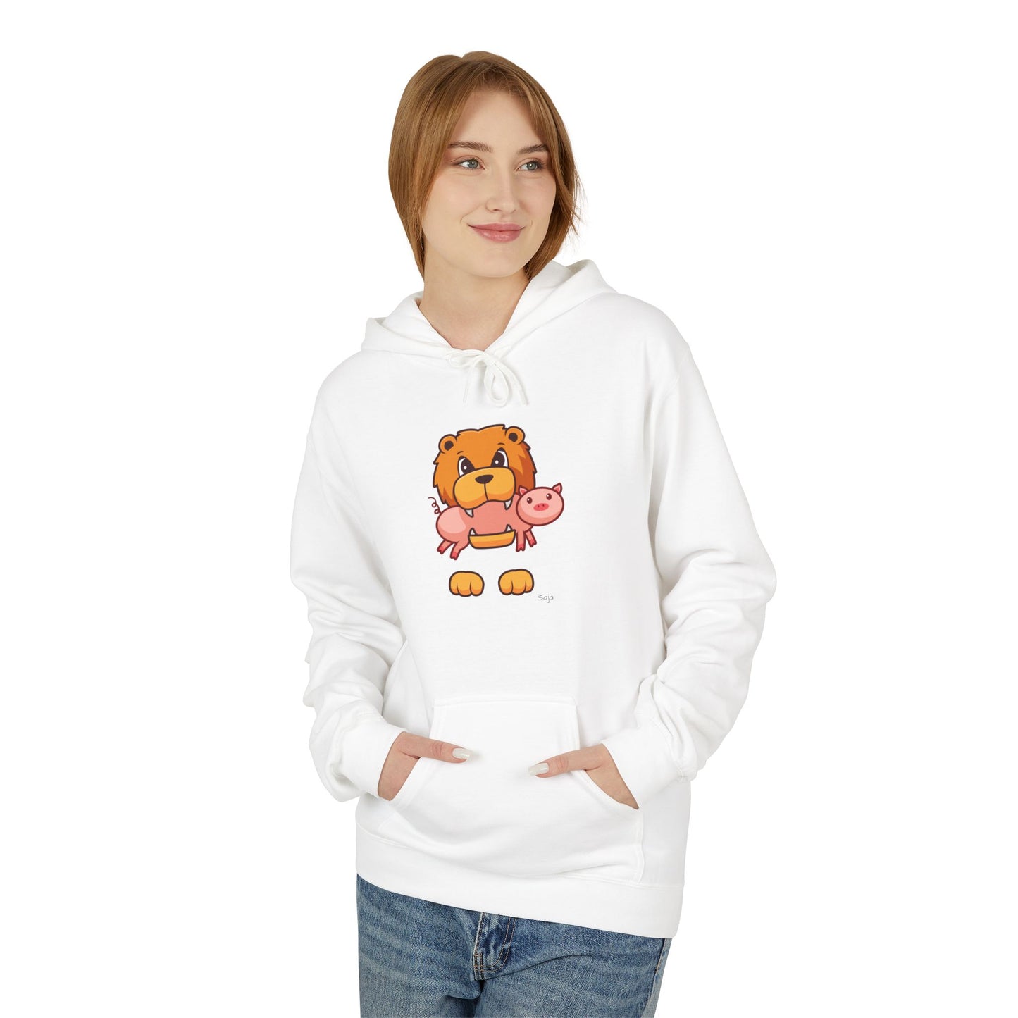 Saja & Joke Ball - Signature Color - Unisex Midweight Softstyle Fleece Hoodie [Front]