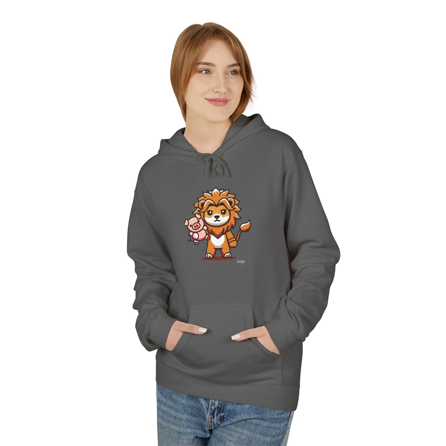 Saja & Joke Ball - Yeou Form - Unisex Midweight Softstyle Fleece Hoodie [Front]